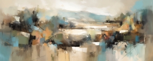 Peisaj abstract in culori pastel