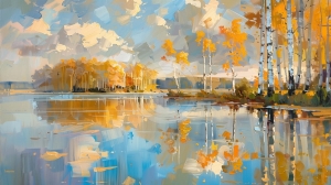 Lac cu reflexii de toamna