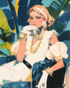 Portret modern de femeie eleganta