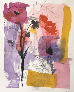 Flori abstracte in culori pastel