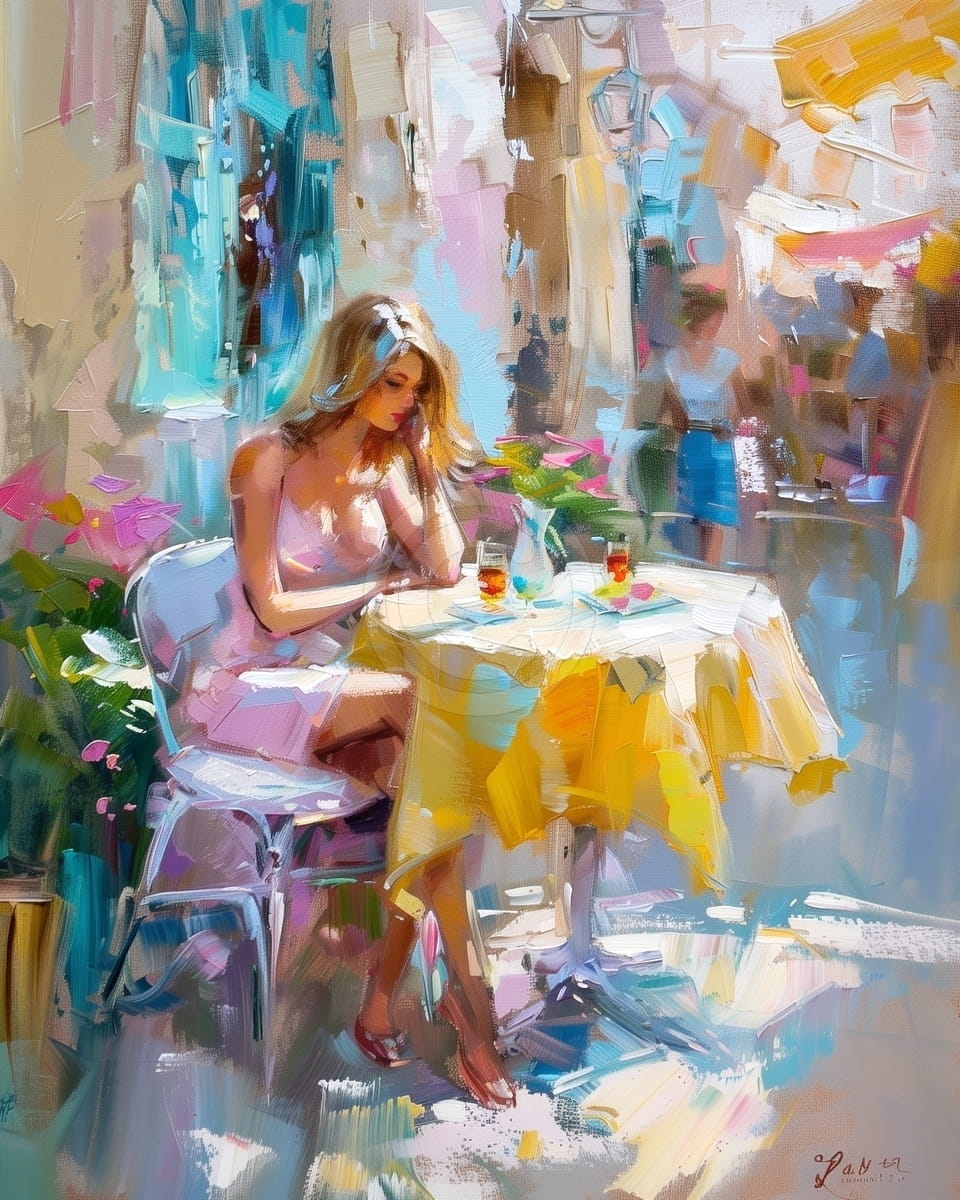 Tablou Moment de liniste la cafenea