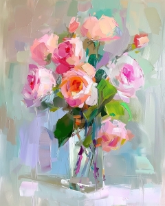 Buchet de trandafiri roz