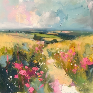 Camp cu flori salbatice