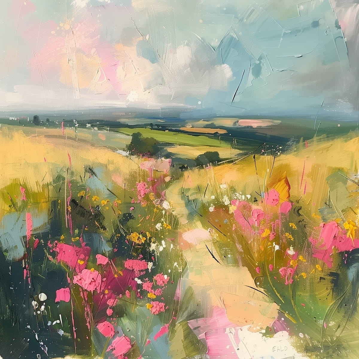 Tablou Camp cu flori salbatice