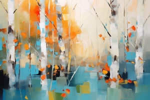 Padure de mesteceni in toamna