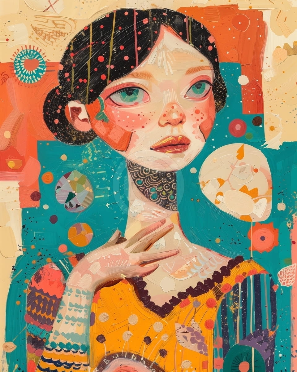 Tablou Portret fantastic in culori vii