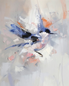 Pasare in zbor abstract