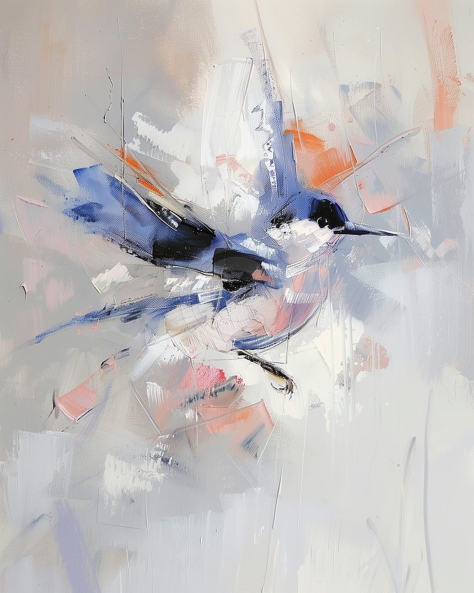 Tablou Pasare in zbor abstract