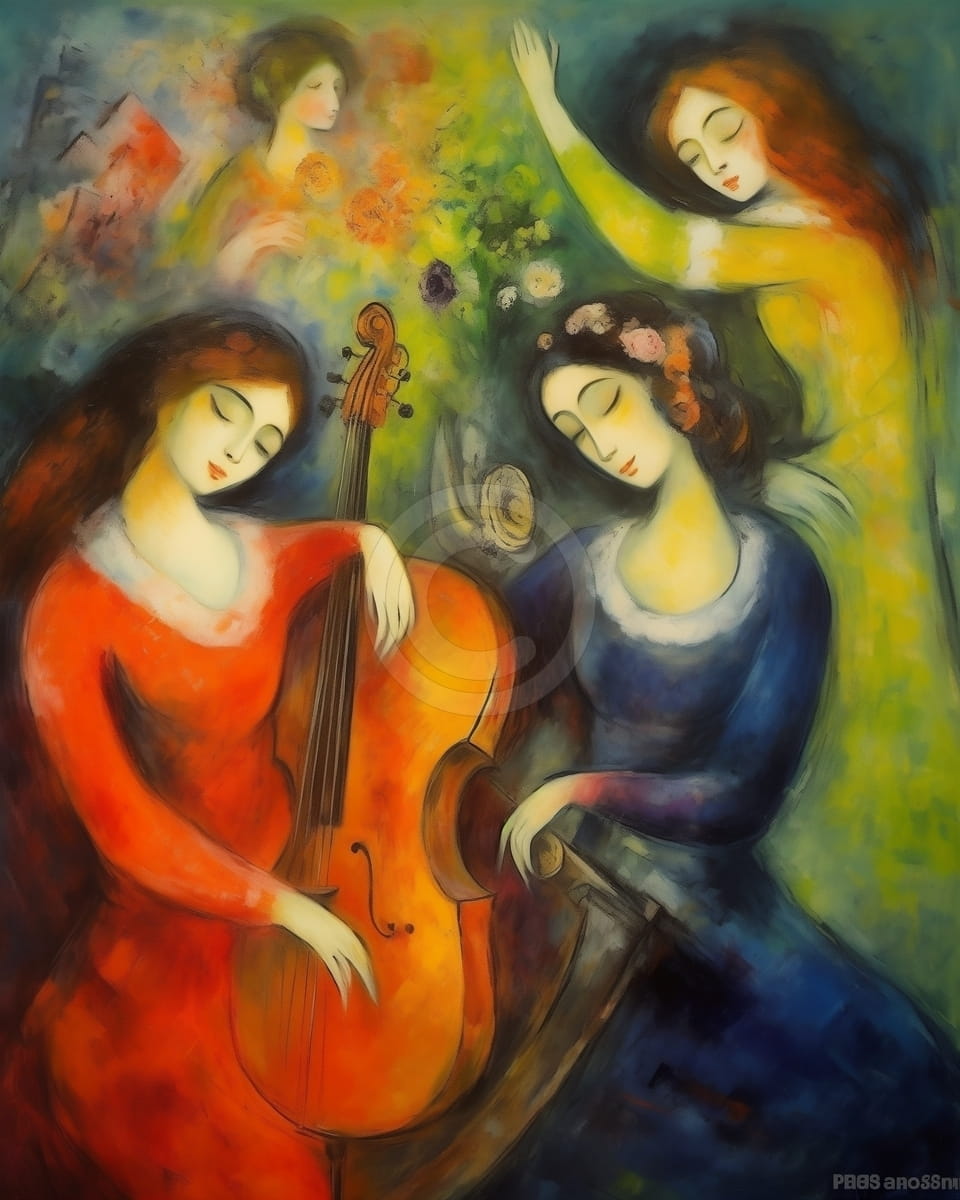 Tablou Armonie florala si muzicala