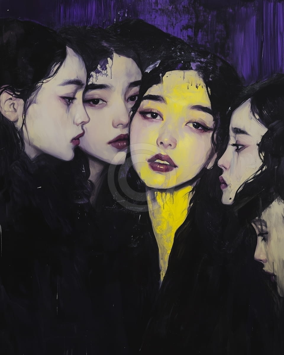 Tablou Femei in umbra cu accente de lumina