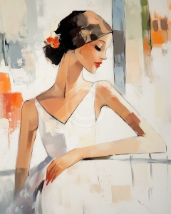 Balerina in alb