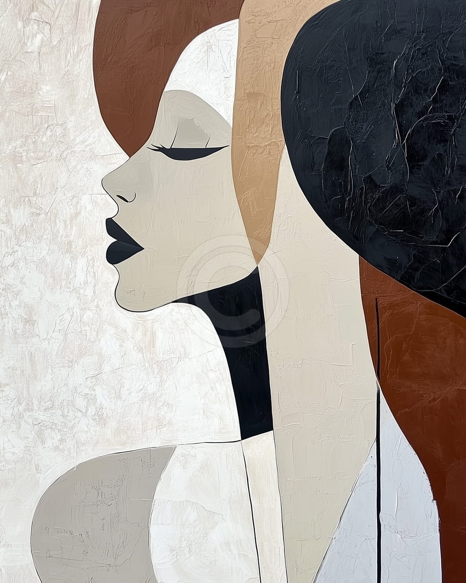 Tablou Profil feminin abstract