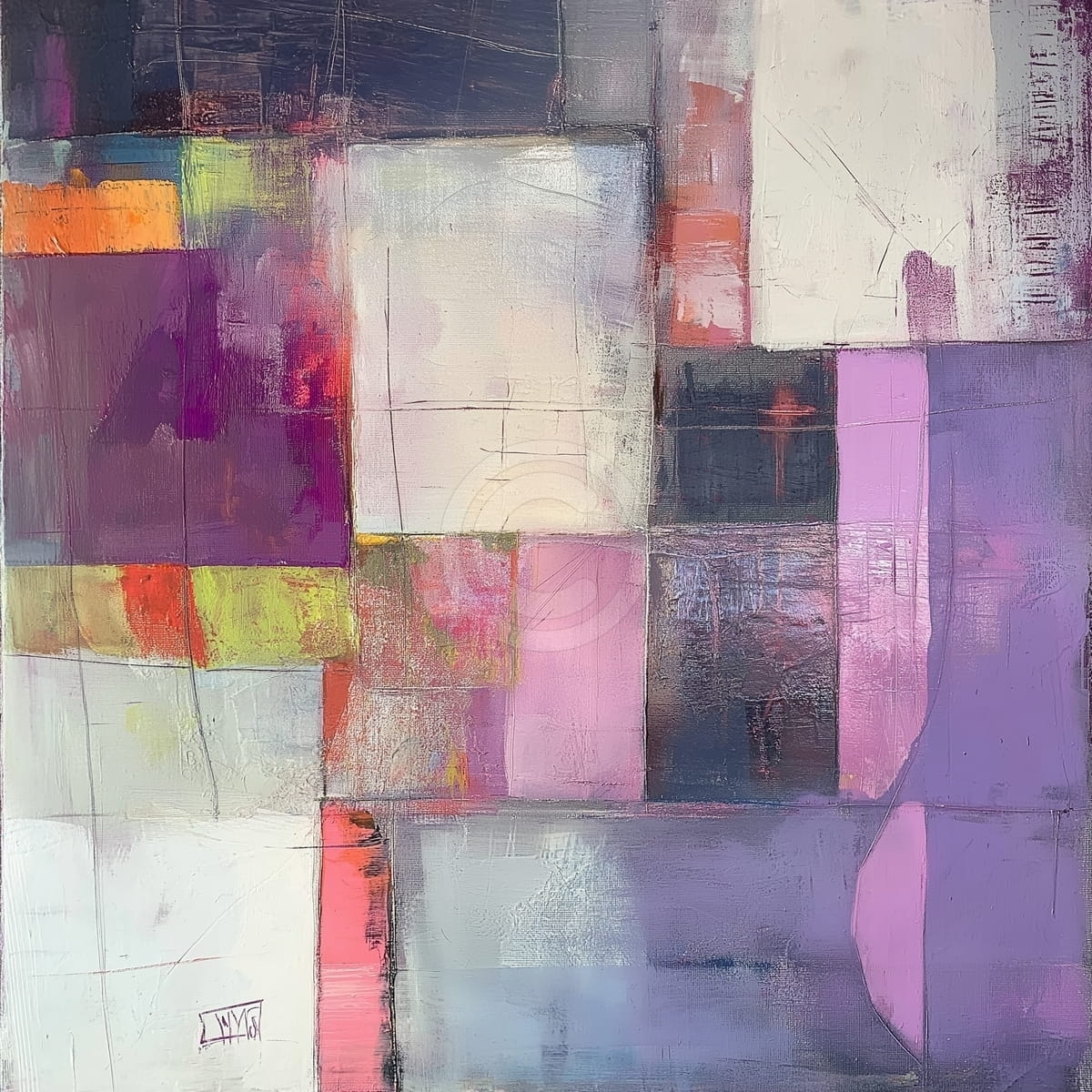 Tablou Structura in nuante violet