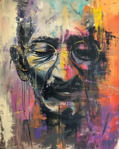 Portret artistic Mahatma Gandhi