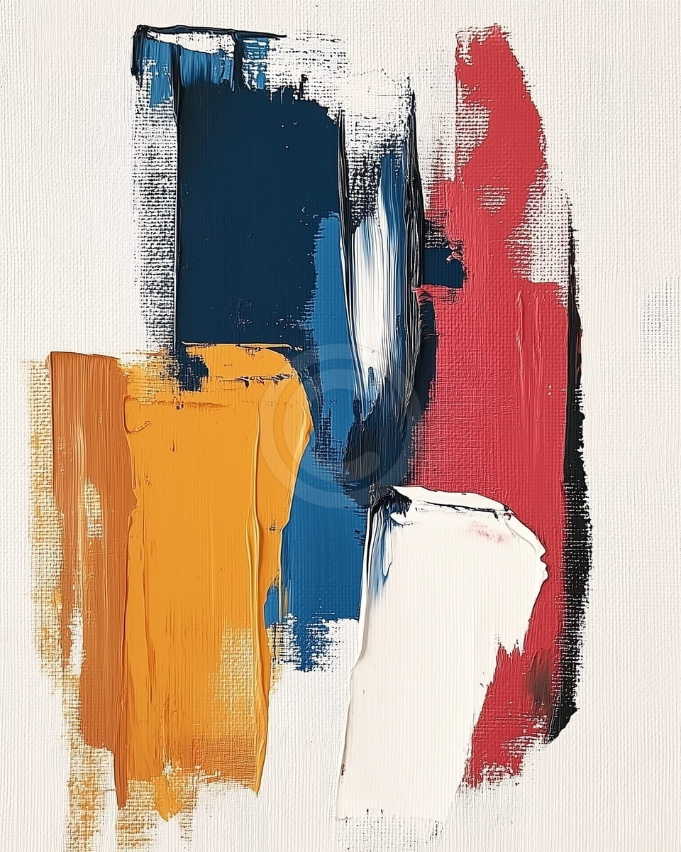 Tablou Abstract in patru culori