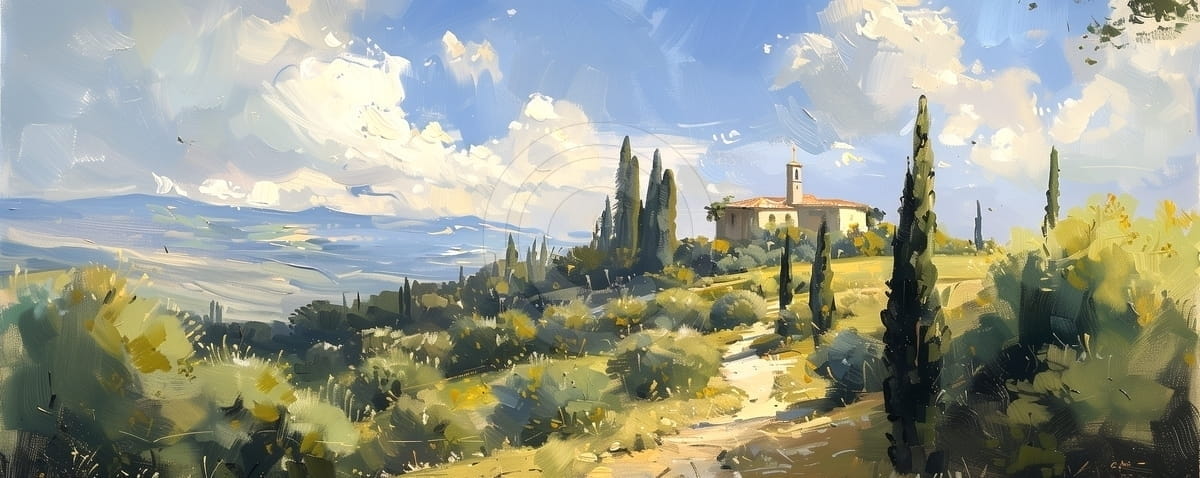 Tablou Dealuri verzi din Toscana