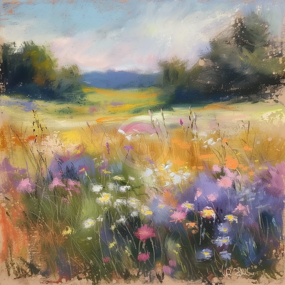 Tablou Camp cu flori salbatice