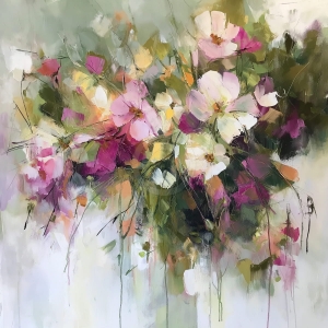 Flori de primavara in stil abstract