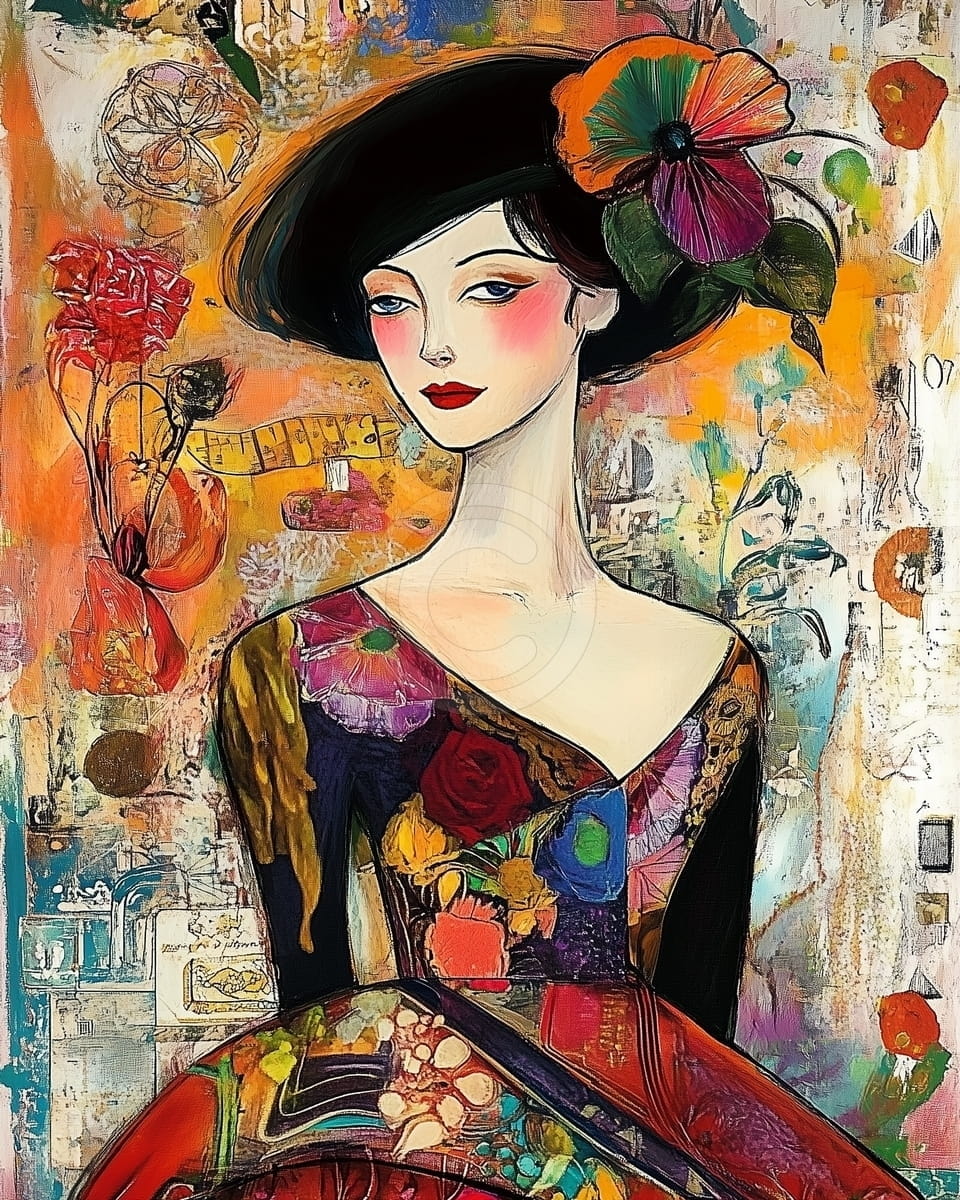 Tablou Doamna florala