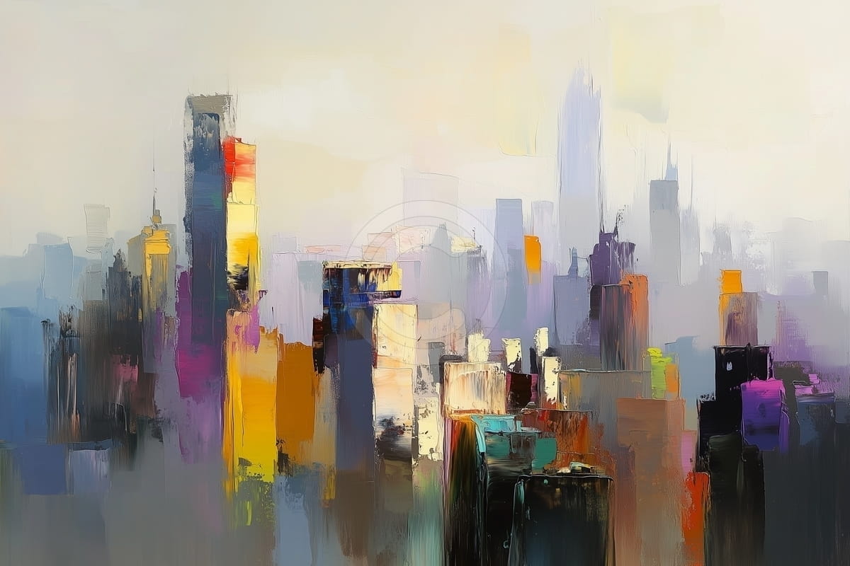 Tablou Oras abstract colorat