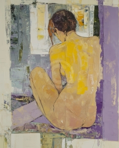 Femeie nud privita din spate la fereastra