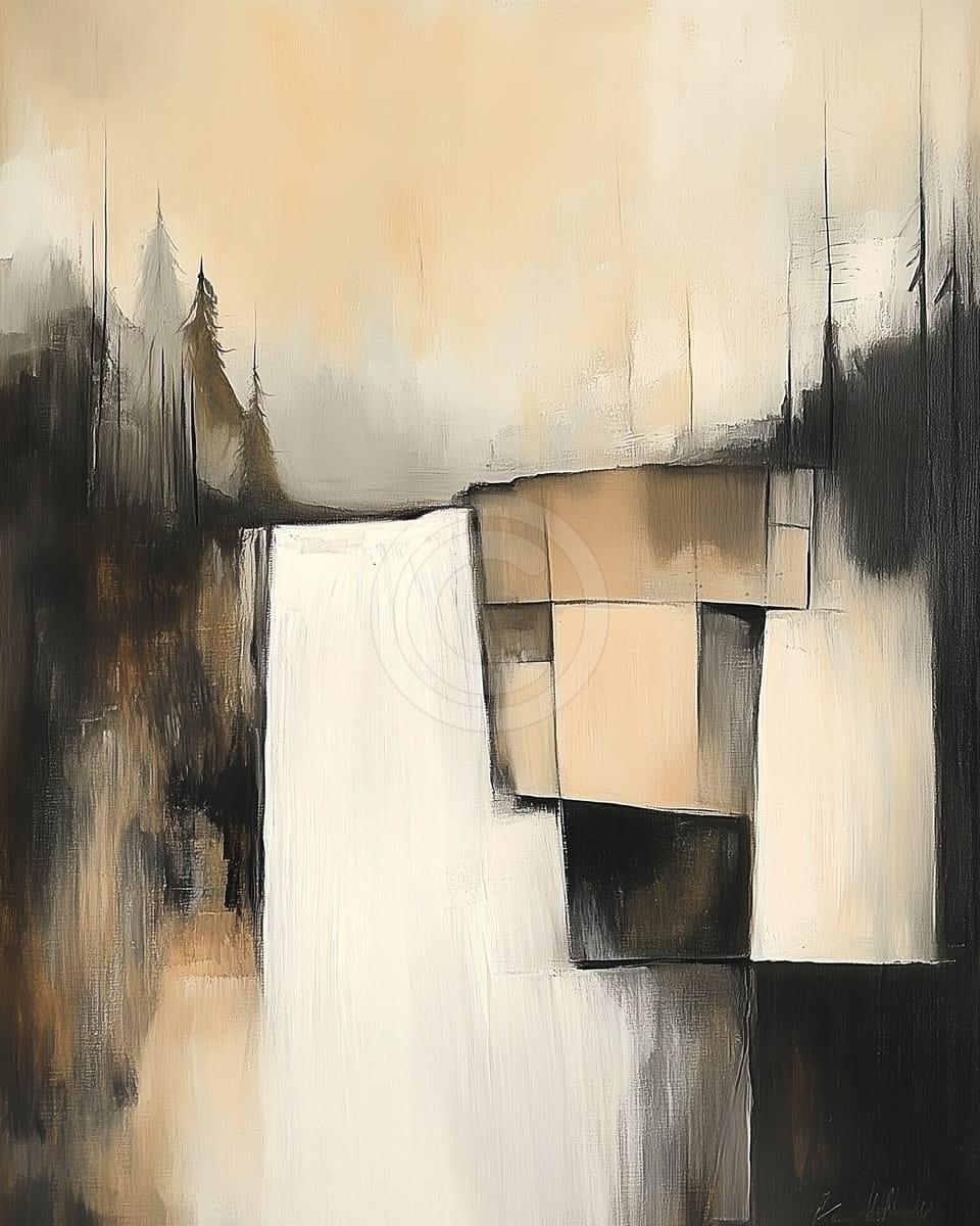 Tablou Cascada si padurea