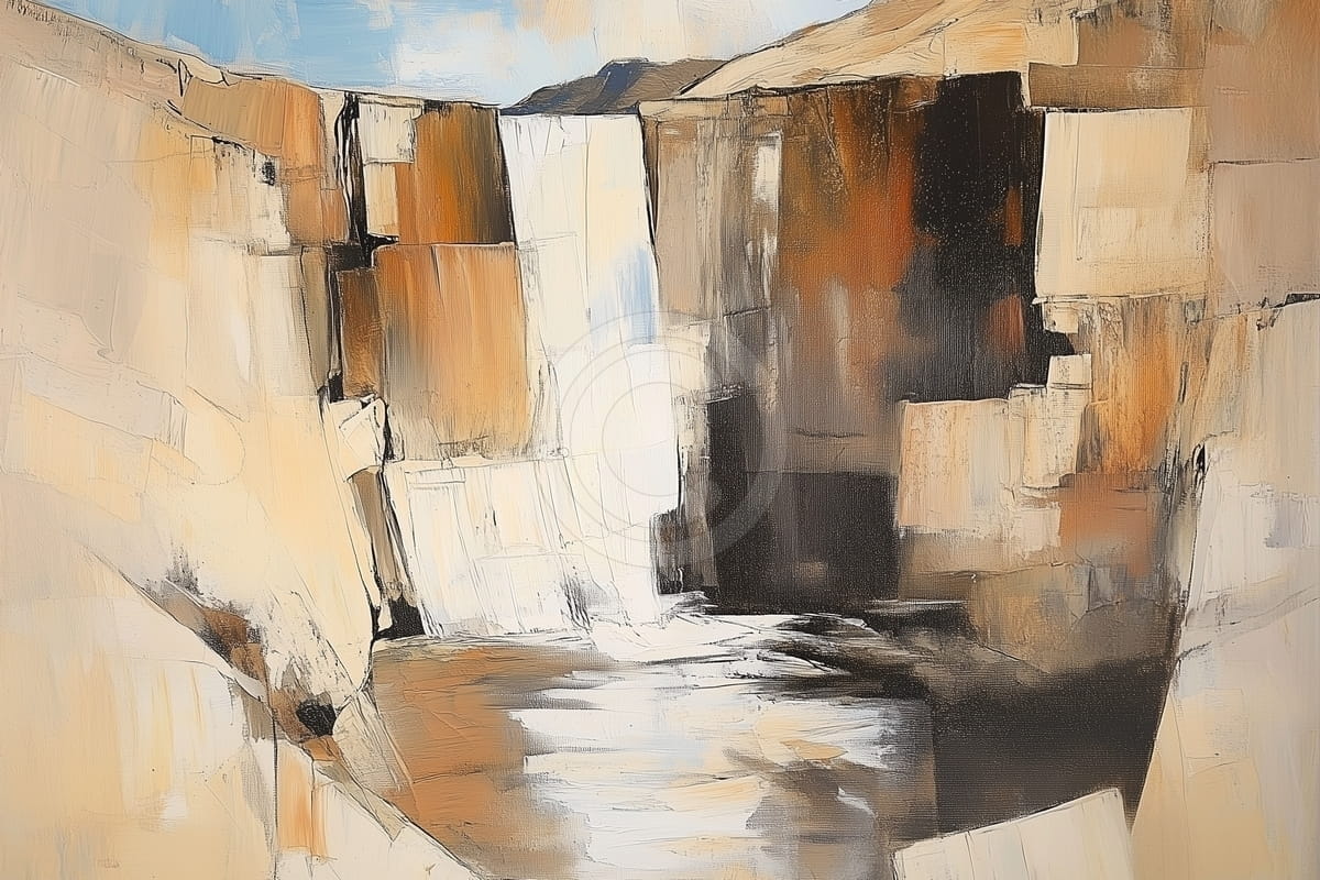 Tablou Cascada printre stanci