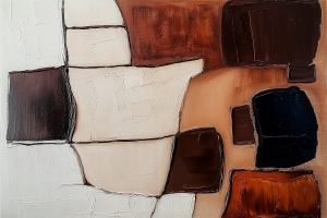 Fragmente in tonuri de brun si crem