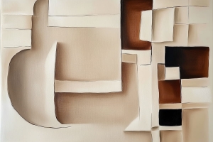 Structura abstracta in nuante de bej si brun