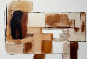 Compozitie geometrica in tonuri de pamant