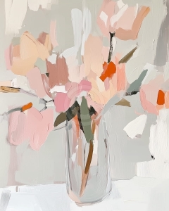 Flori minimaliste in tonuri pastel