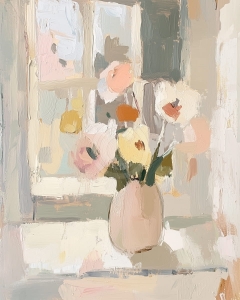 Flori delicate la fereastra