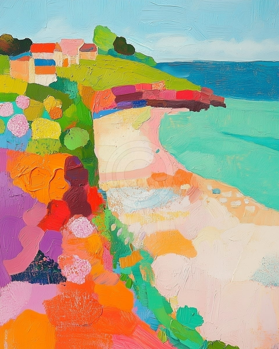 Tablou Sat pe marginea falezei