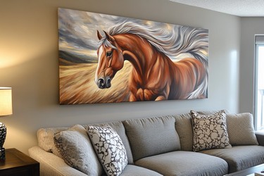 Horse Art in Living Room 1