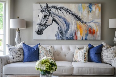 Horse Art in Living Room 2
