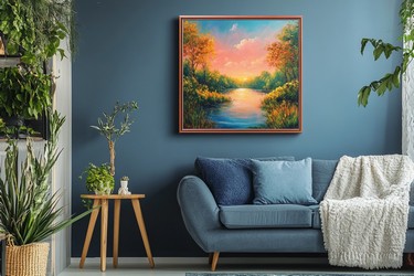 Summer Art in living room 1